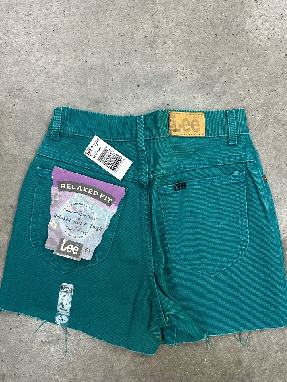 Women’s 90’s Deadstock Lee Jeans Teal Cutoff Shorts